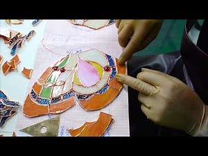 Making a Beautiful Butterfly Tiffany Lamp. Chinese Lamp Factory