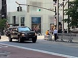 Melania Trump's entourage seen near 5th Avenue in New York