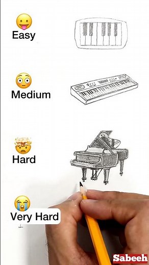 How to draw Piano 🎹 (Art Levels) #art #drawing #sketch #shorts #piano #pencildrawing