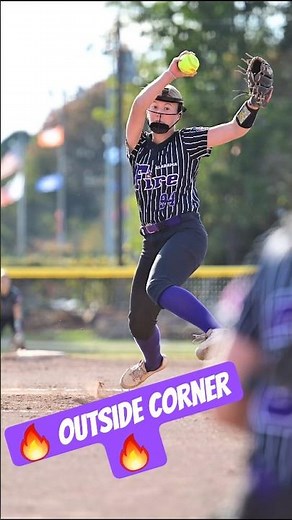 🥎🔥 Cinematic Softball Outside-Corner Strike! #shorts