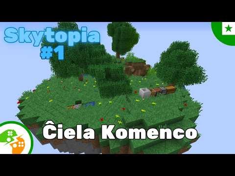 Mi estas sole sur flosanta insulo | Minecraft Skytopia E01 | Esperanto