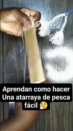 Aprendan como hacer Una atarraya de pesca fácil 🤔#atarraya #tejer #red