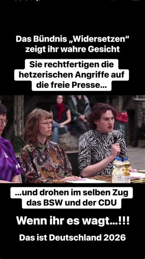 Bündnis Widersetzen threatens BSW and CDU! #GermanPolitics #FreedomOfThePress #FreedomOfSpeech