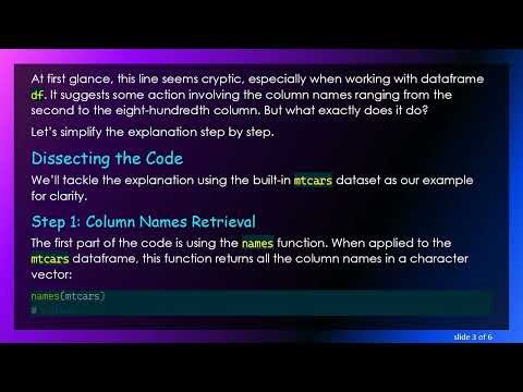 Understanding the substr Function in R for Dataframe Column Names