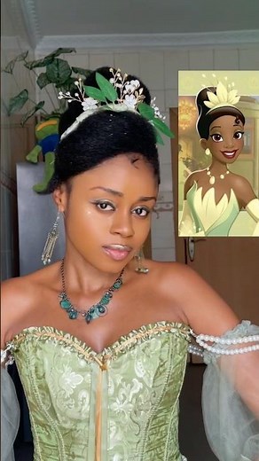 Recreating Princess Tiana's tiara. Tutorial for this hairstyle? Check below.👇