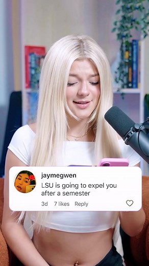 Abigail Lutz on Instagram: "LSU would never expel me @abigaillutz #reels #viral #trend #podcast #fyp"