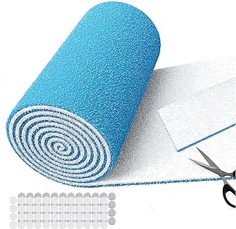 Air Vent Filters Roll,12" x90" Cut to Fit Air Filter Material(60+Filters),MERV 8 Triple Filtration Electrostatic Vent Filter for Home Floor,Ceiling,Furnace, AC & HVAC-Includes 48 Adhesive Hook Tape