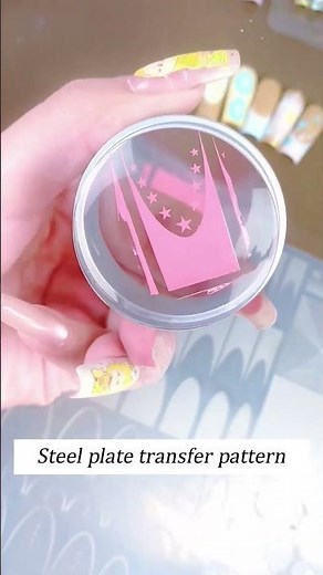 Steel plate transfer pattern, a magic tool for nails#patterntransfer #transfer #nail #nailhack