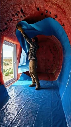 Transformation from watermelon Into a Tiny House 🍉