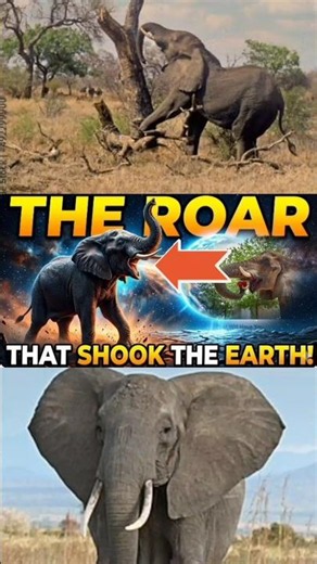 an elephant roaring and angry shakes the forest #wildlife