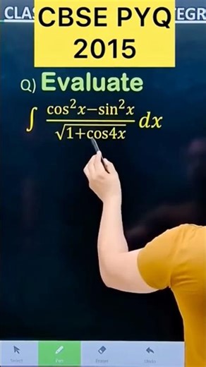 Q) Integration ∫(cos^2 (x) - sin^2(x) )/ √(1 + cos 4x)dx #cbse #maths #cbse2026 #maths #cbse2024