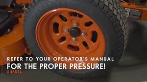 Watch this How To video for general guidance about checking your Tire Pressure on your Z Series mower, powered by the Kohler Engine. Help your Z Series operate at its maximum potential. | Kubota Tractor Corporation | Facebook