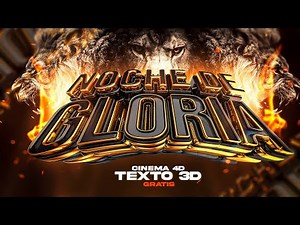 Texto 3D EDITABLE GRATIS Cinema 4D | Texto 3D Para Flyers Template Free.