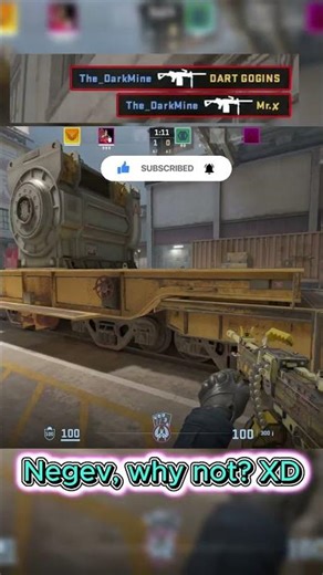 Negev Moment on Train 💥 | 4K of Pure Chaos #cs2 #gamingshorts