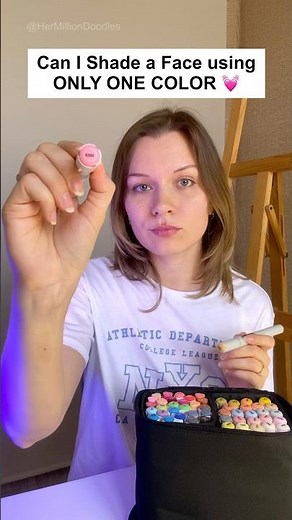 The Best Face Drawing Practice 💗 Value Exercise #art #drawing #markers