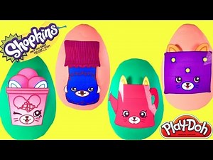 SHOPKINS Season 4 Play Doh Surprise Eggs
