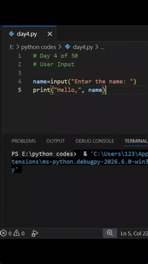 Python for Beginners: Day 4/30 #python