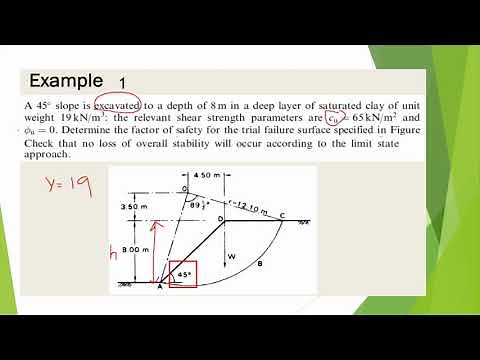 SOIL MECHANIC 2 : SLOPE STABILITY EXAMPLE PROBLEM