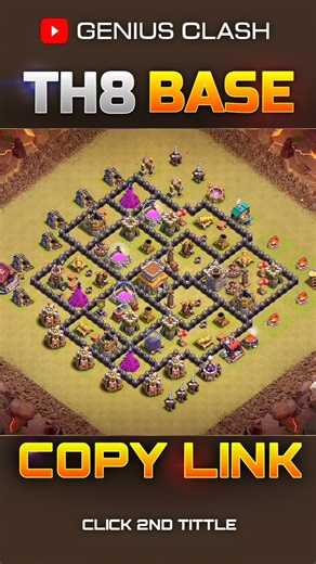 Th8 Unbeatable War Base Layout's! #shorts
