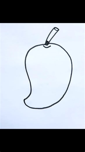 Easy Mango Drawing 🥭 | How to draw Mango easy #drawing #howtodraw #easydrawing #draw #shorts