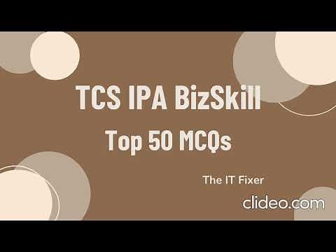 Top 50 TCS IPA BizSkill MCQs for Exam Success || Key Questions & Answers