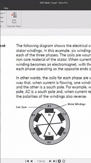 Three Windings of Three Phase Induction Motor, 120 degrees Apart, U1,2 V1,2 W1,2 #electricmachines