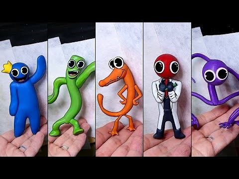 [ROBLOX] Making RAINBOW FRIENDS Paranoid meme Sculptures Timelapse