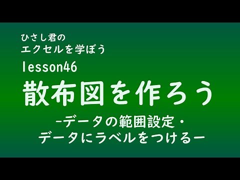 EXCEL(エクセル)を学ぼう！lesson46散布図を作ろう
