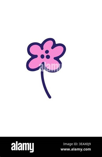 horizontally vibrating animation of simple flower image Stock Video Footage - Alamy