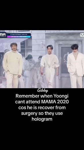 BTS Suga Hologram Rehearsal at Mama 2020