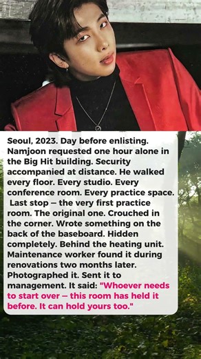 RM Left One Final Note in the Big Hit Building Before Military Enlistment