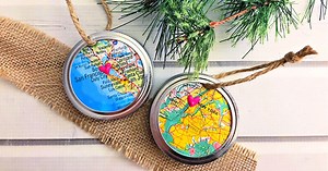 Easy DIY Map Ornament