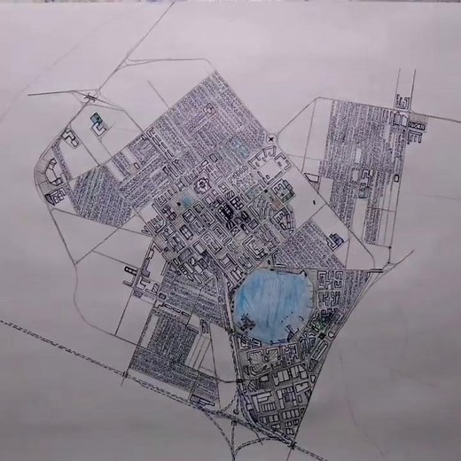 City map drawing | time-lapse