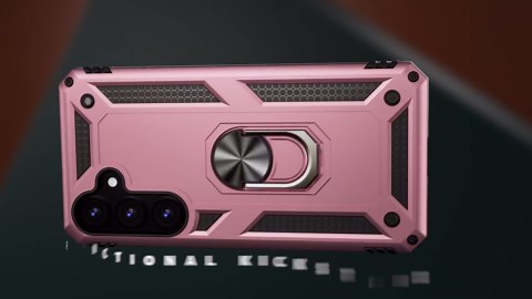 LUMARKE for Galaxy S24 FE Case with Screen Protector,Pass 16ft. Drop Tested Military Grade Protective Phone Cover with Magnetic Ring Kickstand Compatible with Car Mount Holder Black