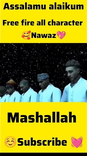 FREE FIRE RAMZAN SPECIAL VIDEO NAMAZ VIDEO OF FREE FIRE ALL CHARACTER #allahhuakbar