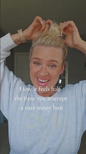 Messy Bun Fails 😍🤣#shorts #messybun #easymessybun #messybuntutorial