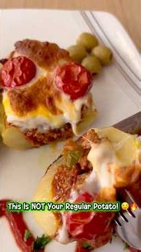 Stuffed Potato with Meat & Cheese