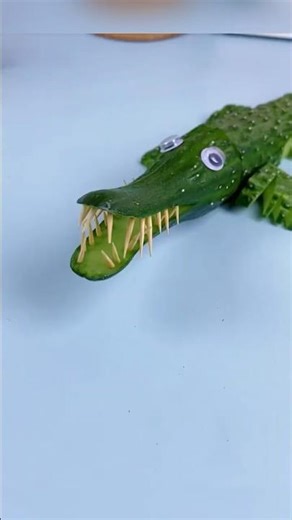 Amazing Alligator Made from Cucumber 🥒🐊