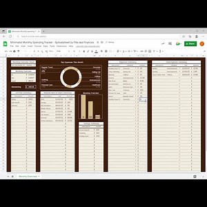 Minimalist Monthly Spending Tracker - Identify Where You Should Budget With This Beginner Friendly Spreadsheet - Etsy Australia