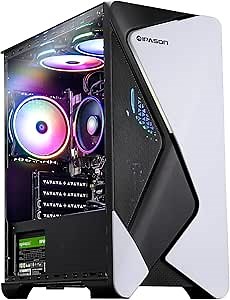 IPASON Gaming PC Desktop – AMD Ryzen7 5700G 3.8GHz, AMD Radeon Graphics, 1TB NVME SSD, 16GB DDR4 RAM 3200, 550W PSU, Windows 11 Home 64-bit
