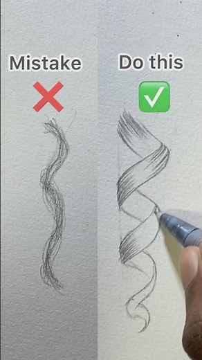 How to draw curly hair step by step #drawingtutorial #art #drawingtechniques