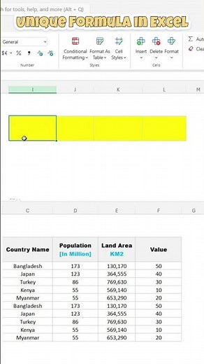 #Unqiue #UnqiueFormula #Excel #Advancement