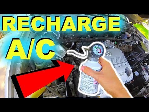 How To Recharge Toyota / Lexus AC System. Example 00-07 Toyota Highlander -Jonny DIY