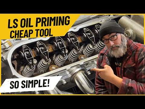 LS Engine oil prime / pre-lube the easy way from cheap online stuff. How to pre-oil before start up.