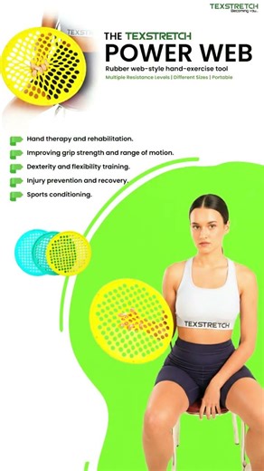 Texstretch Power Web for Hand Strength & Rehabilitation.