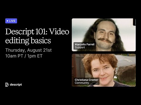 Descript 101: Video Editing Basics (Full Beginner Walkthrough)