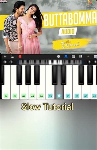 🎹 Butta Bomma Piano Tutorial | Walk Band Cover | Allu Arjun Vibes #shorts