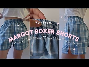 How to Sew Boxer Shorts 💙 Beginner Sewing Tutorial (Elastic waistband topstitching, side pockets)