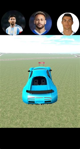 Messi vs Neymar vs Ronaldo 🔥 Car stunt #viralvideo #shorts #gaming