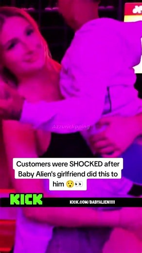 Customers were SHOCKED after Baby Alien's girlfriend did this to him 😯👀#babyalien